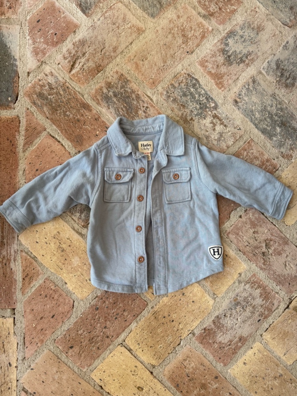 Hatley Pale Blue Kids Button-Up Utility Jacket